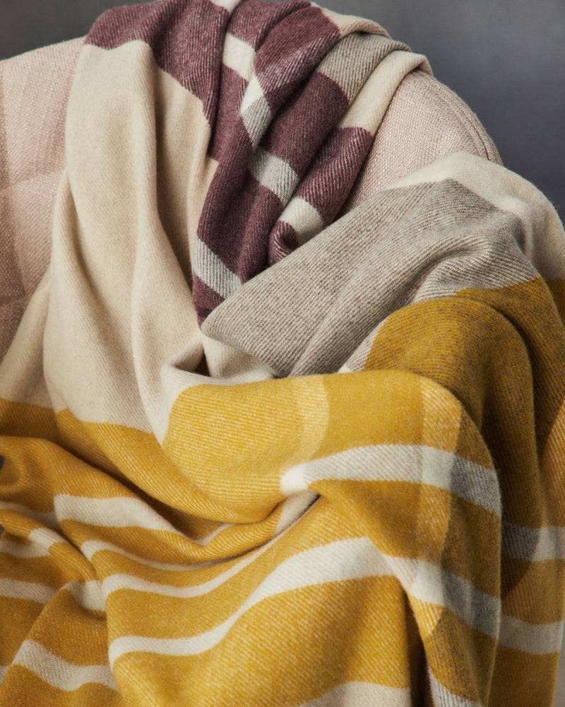 Lanerossi Everest Check plaid in puro cashmere In Saldo
