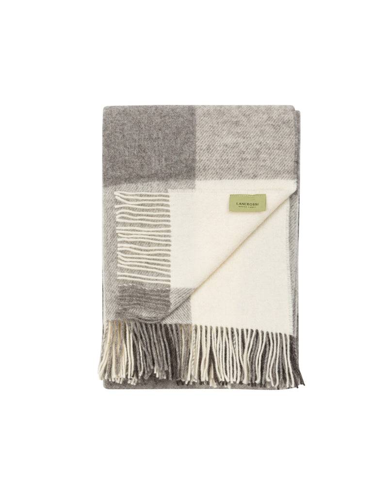 Lanerossi Natural Check plaid in pura lana vergine Promozione