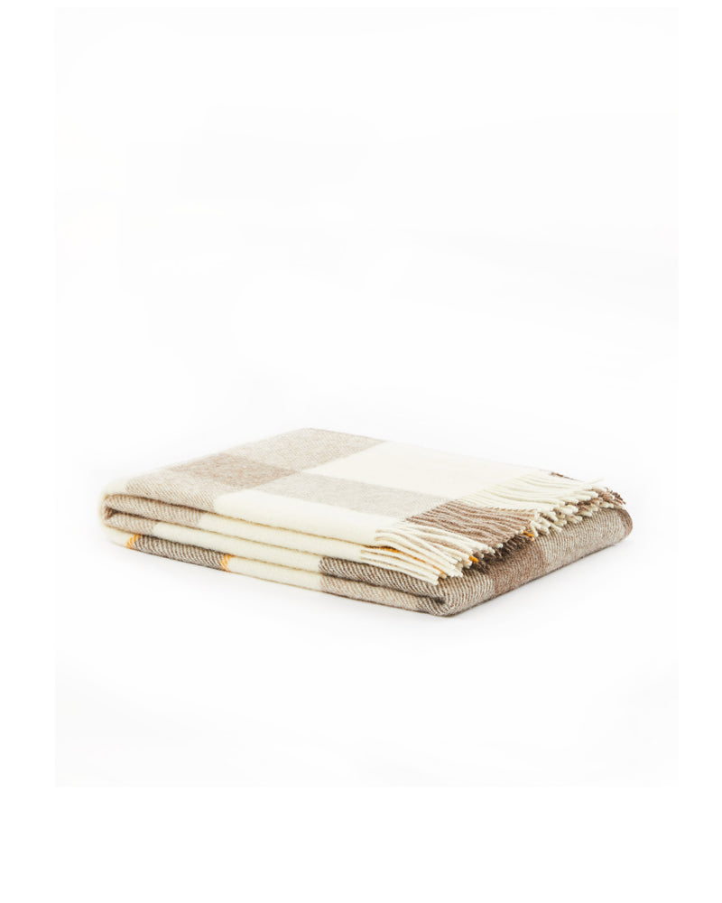 Lanerossi Natural Check plaid in pura lana vergine Promozione