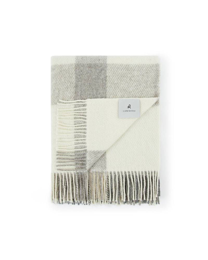 Lanerossi Iseo Check plaid in pura lana Presa