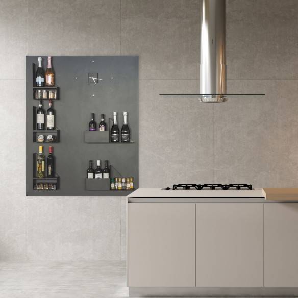 Kalamitica Set 2 Contenitori Magnetici in Acciaio - Antracite/Antracite Promozione Limitata