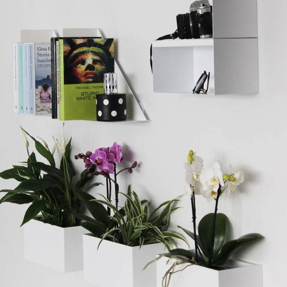 Kalamitica Set 2 Contenitori Magnetici in Acciaio - Bianco/Bianco In Saldo