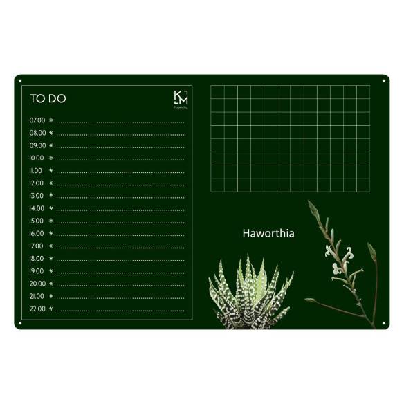Kalamitica "Haworthia", Lavagna Magnetica Personalizzabile 56x38 Cm - Orizzontale