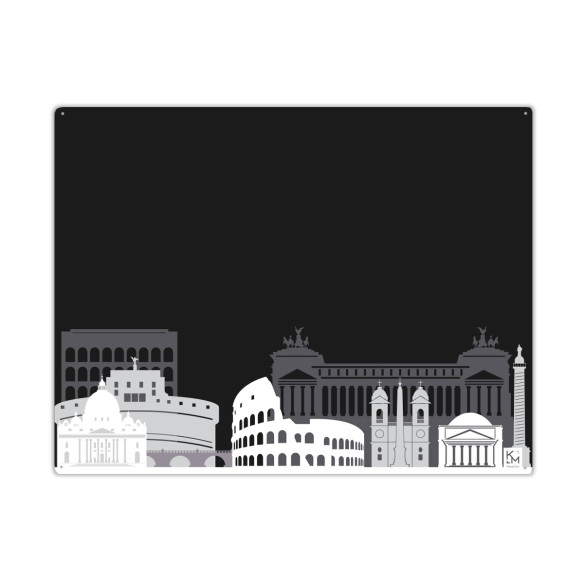 Kalamitica Lavagna Magnetica Stampata 56x38 cm - Skyline Black&White