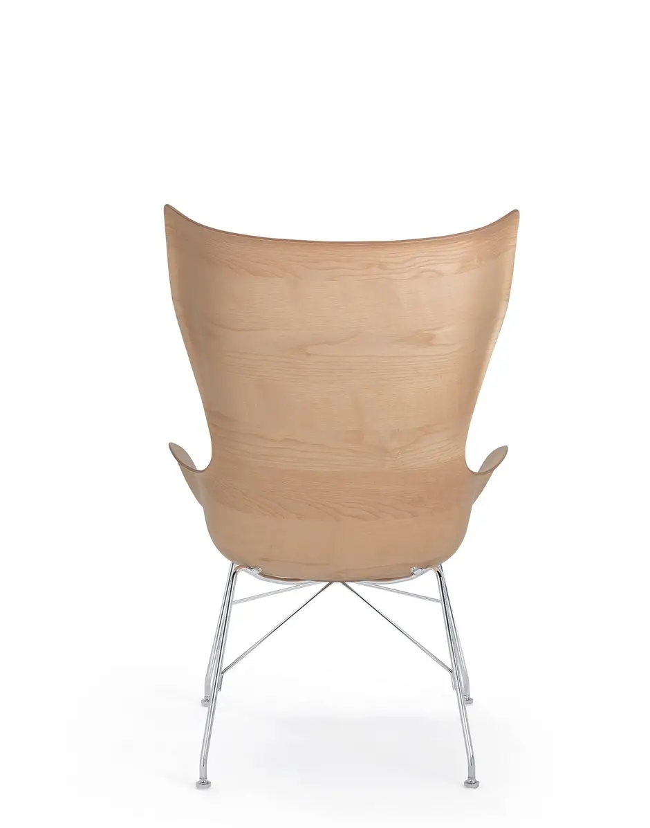 Kartell K/wood legno slatted ash e pelle Philippe Starck Qualità