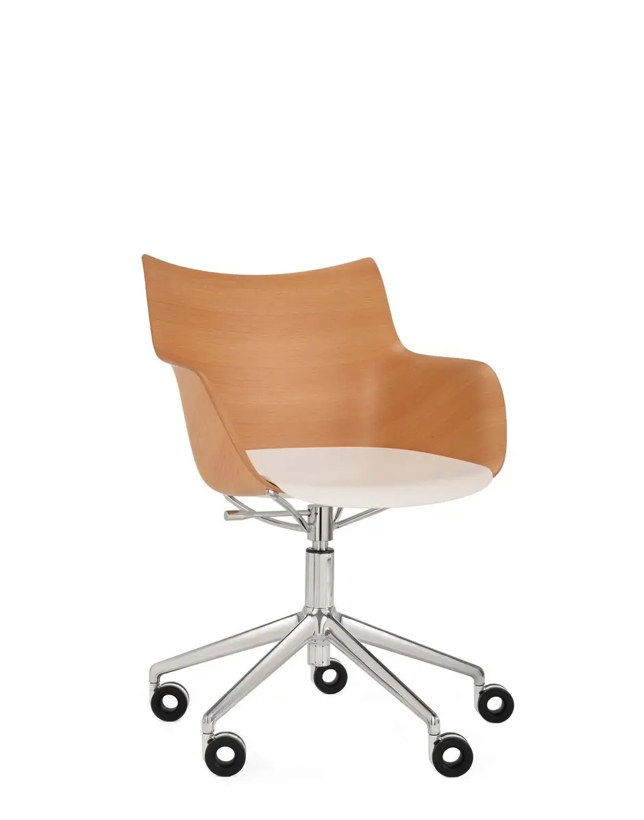 Kartell Q/wood rotelle Philippe Starck Italy