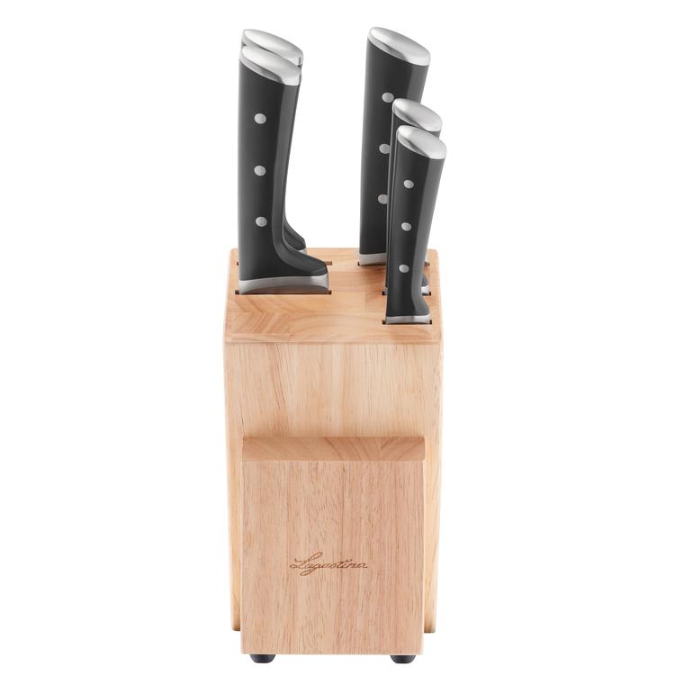 Lagostina Iceforce, Ceppo in legno con 5 coltelli Qualità Garantita