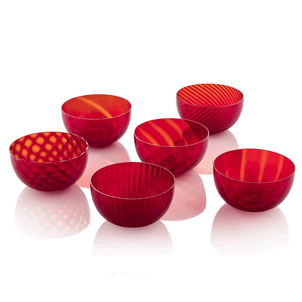Masonmoretti Idra Set of 6 Bowls Red