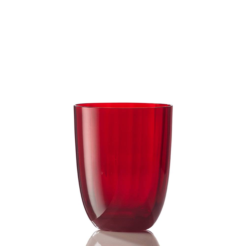Masonmoretti Water Glass Idra Optic Red Nuovo