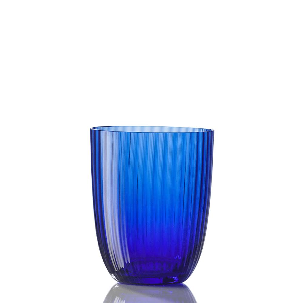 Masonmoretti Bicchiere Idra Rigato Blu Fornitura limitata