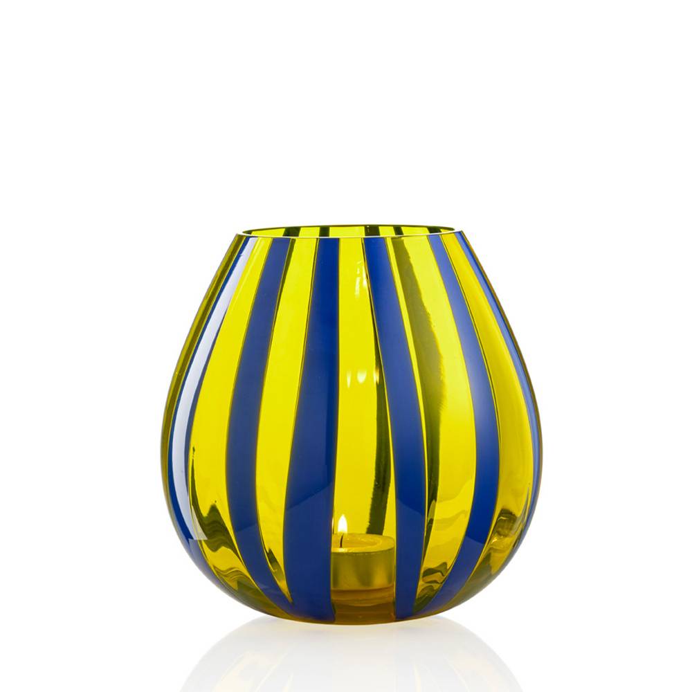 Masonmoretti Candle Holder String Large Blue Yellow Offerte esclusive