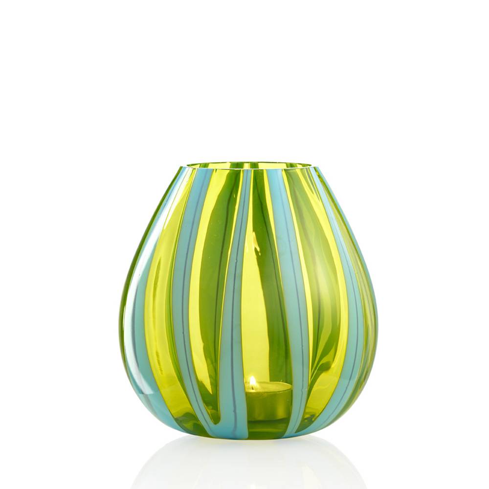 Masonmoretti Candle Holder String Large Light Blue Acid Green Grandi sconti