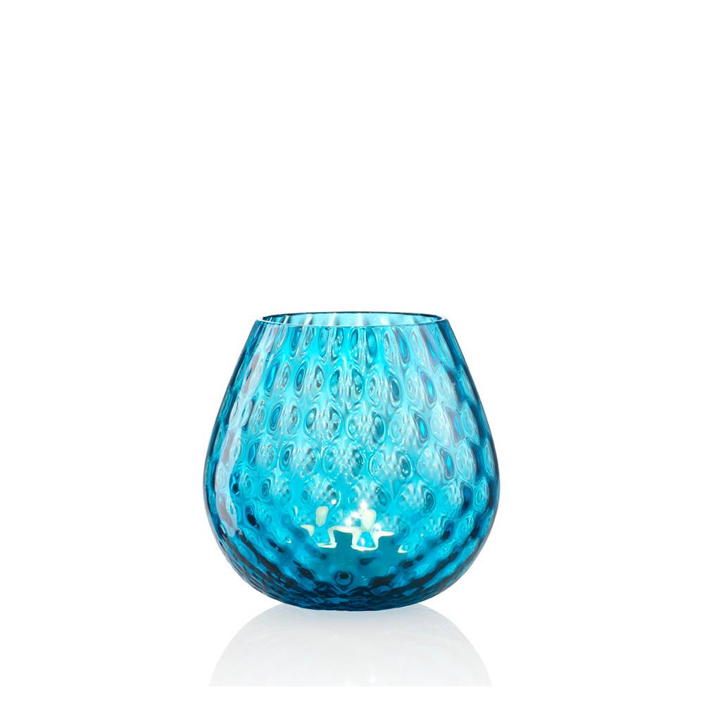 Masonmoretti Candle Holder Macramè Medium Turquoise Promozione temporanea