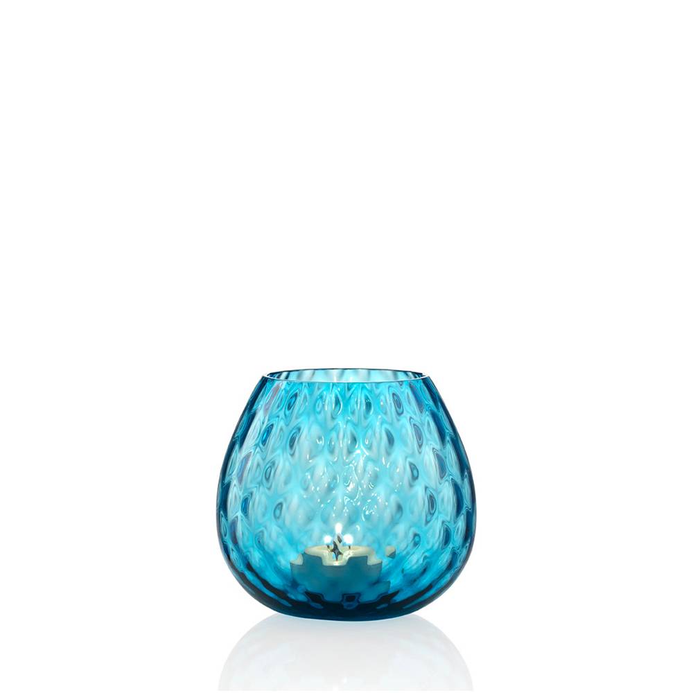 Masonmoretti Candle Holder Macramè Little Turquoise Italia