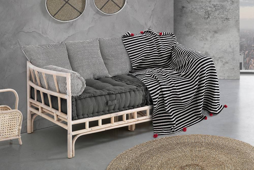 Oresteluchetta Plaid cotone STRIPE-B CORAL Soddisfazione Garantita