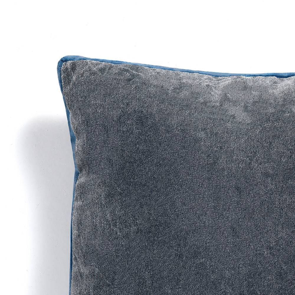 Oresteluchetta Cuscino VELVET GREY & BLUE Saldi