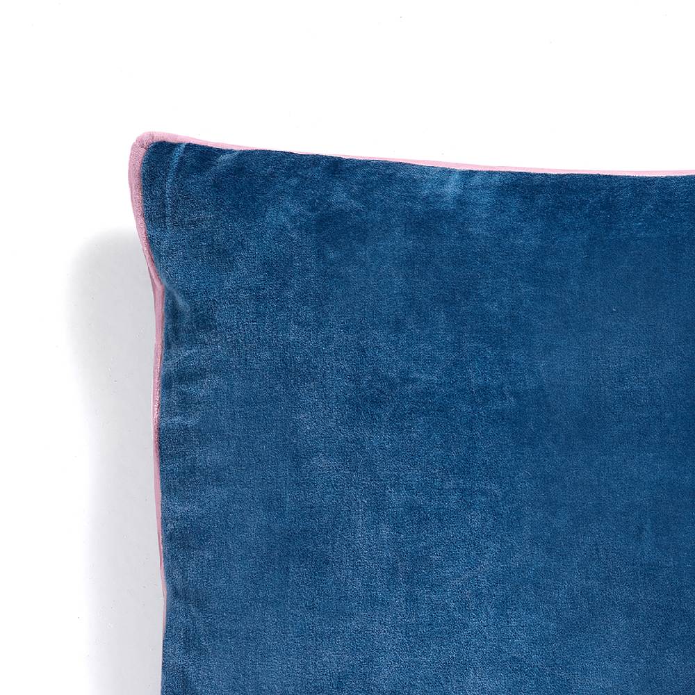 Oresteluchetta Cuscino VELVET BLUE & PINK Hotsell