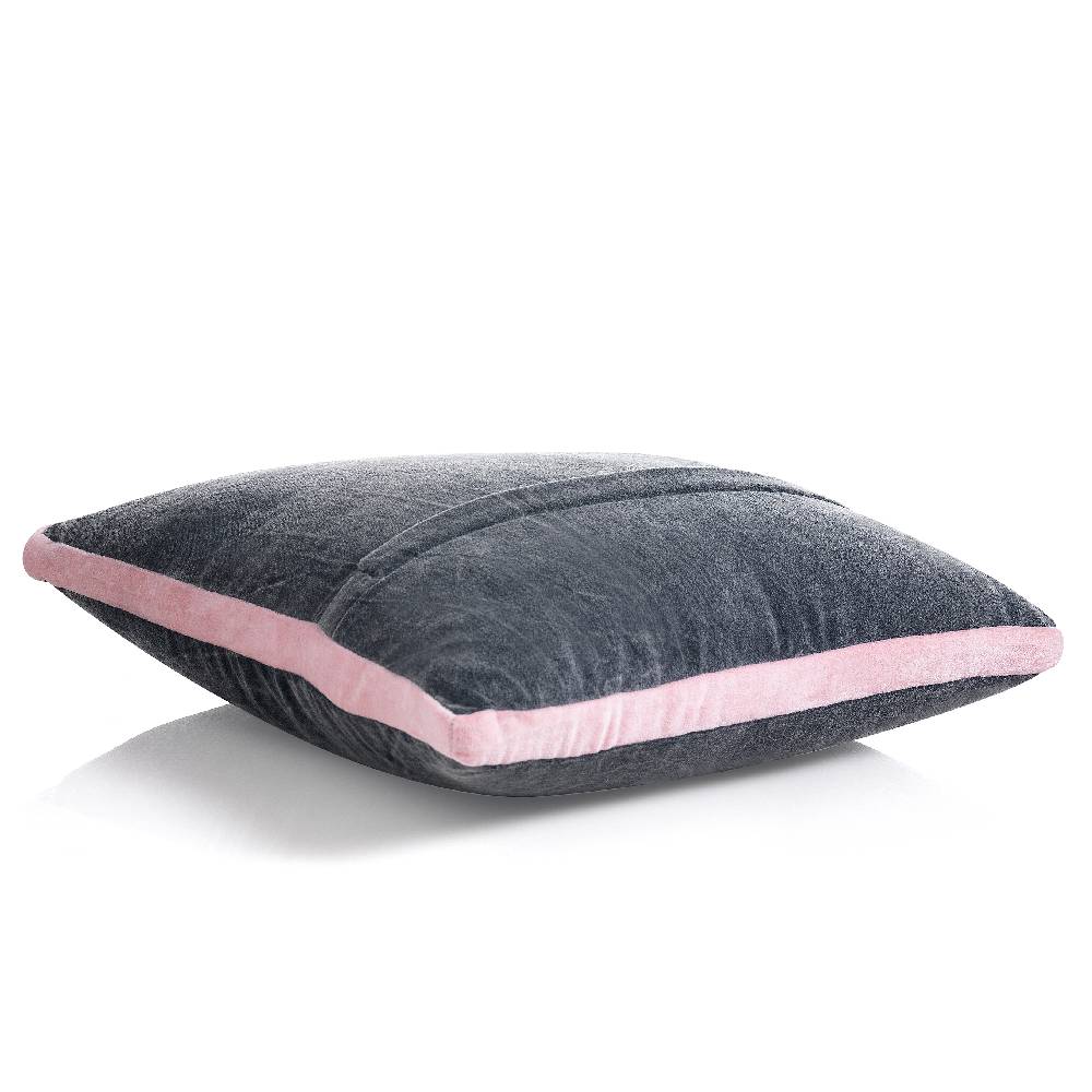 Oresteluchetta Cuscino VELVET GREY & PINK Vendita Calda