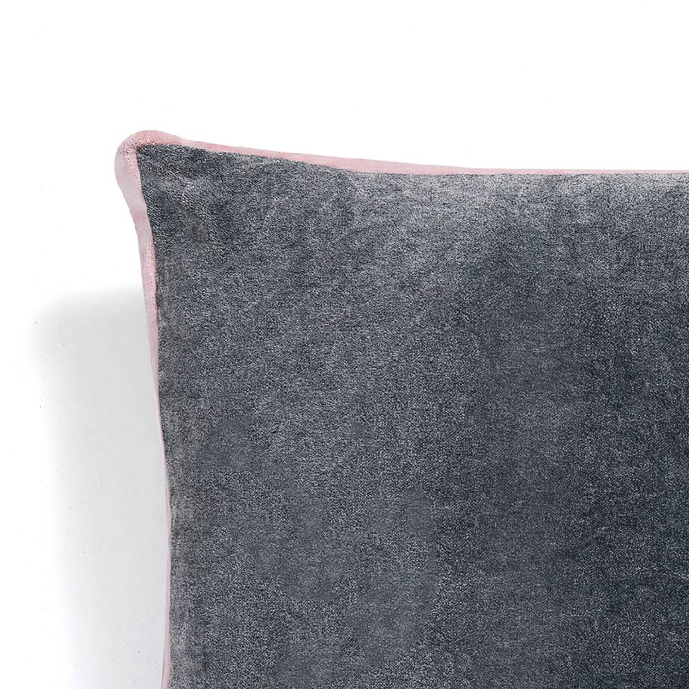 Oresteluchetta Cuscino VELVET GREY & PINK Vendita Calda