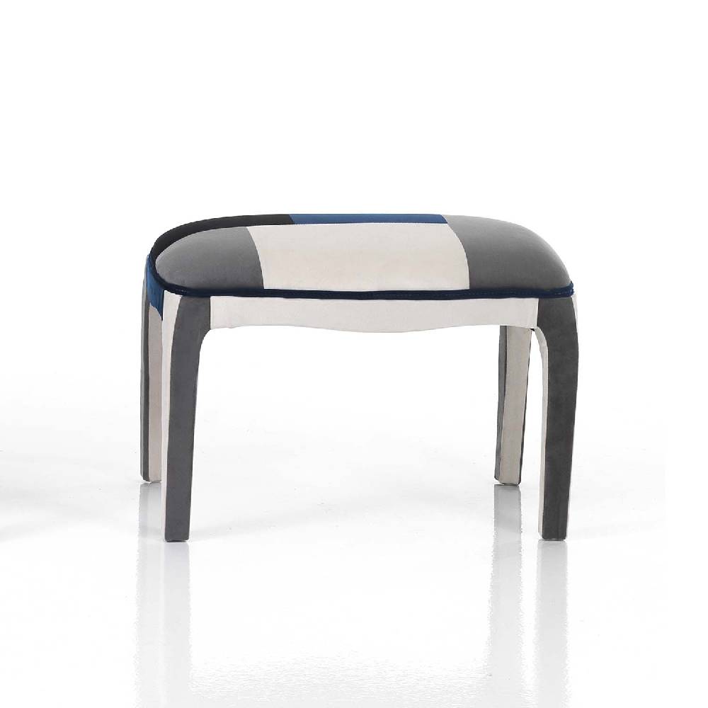 Oresteluchetta poltrona + pouf LIAM BLUE Pezzi Unici