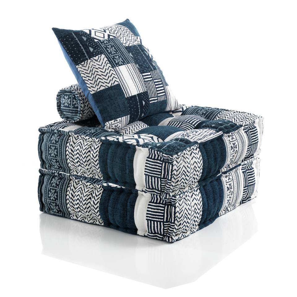 Oresteluchetta Poltrona / chaise longue YANTRA WHITE/BLUE composizione 01 Vendita Economica