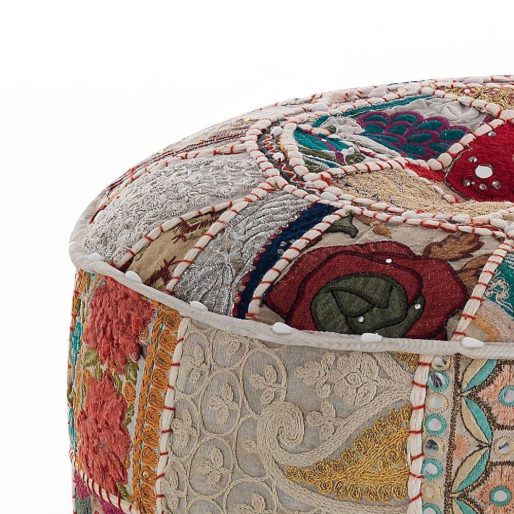 Oresteluchetta Pouf rotondo YANTRA PATCH SMALL Online