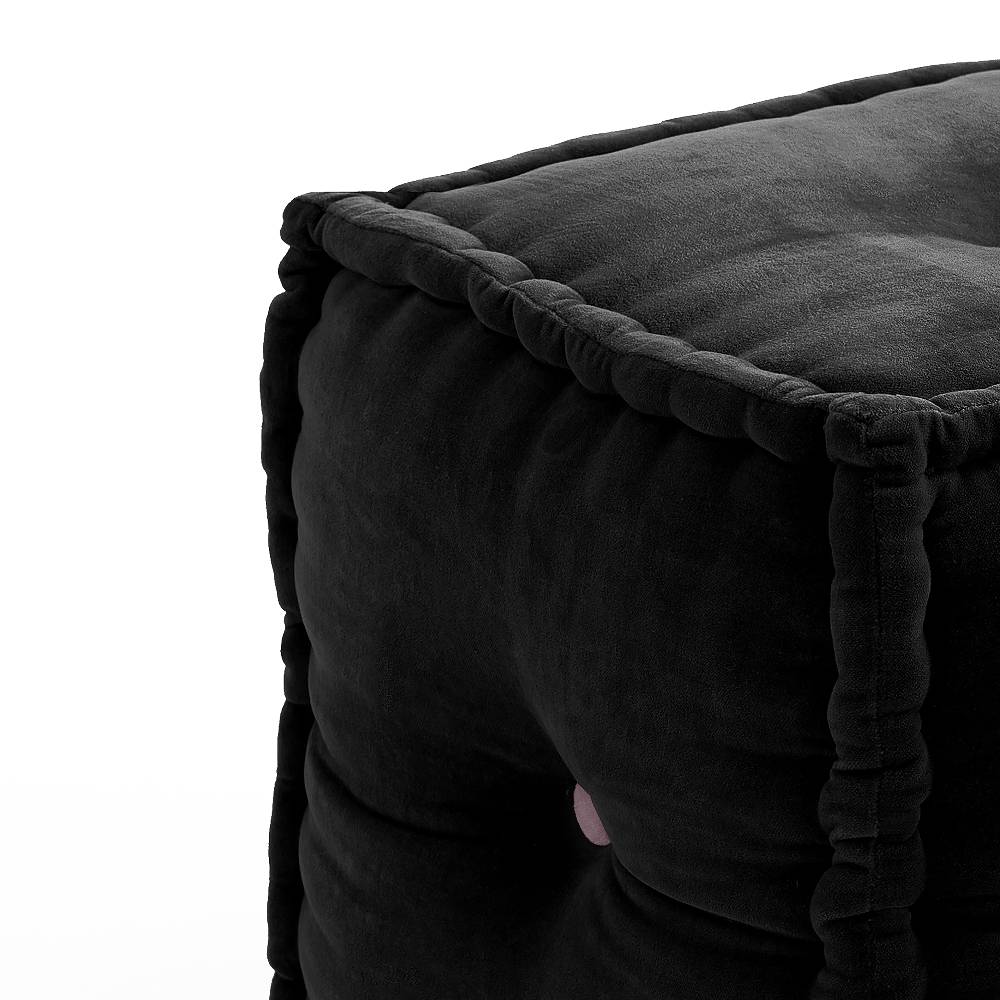 Oresteluchetta Pouf quadrato VELVET BLACK Outlet