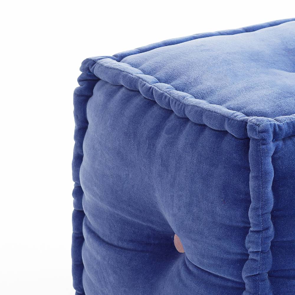 Oresteluchetta Pouf quadrato VELVET BLUE In Vendita