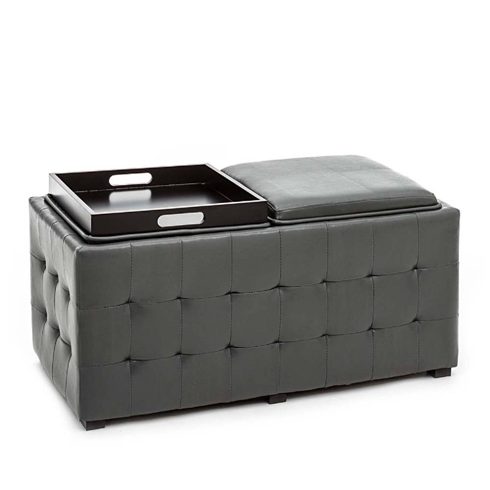 Oresteluchetta doppio pouf poggiapiedi LOWELL GREY Consegna Veloce