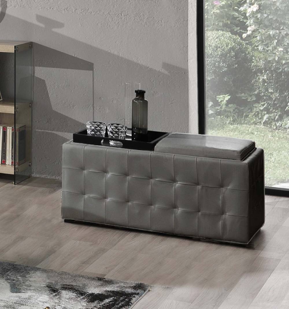 Oresteluchetta doppio pouf poggiapiedi LOWELL GREY Consegna Veloce