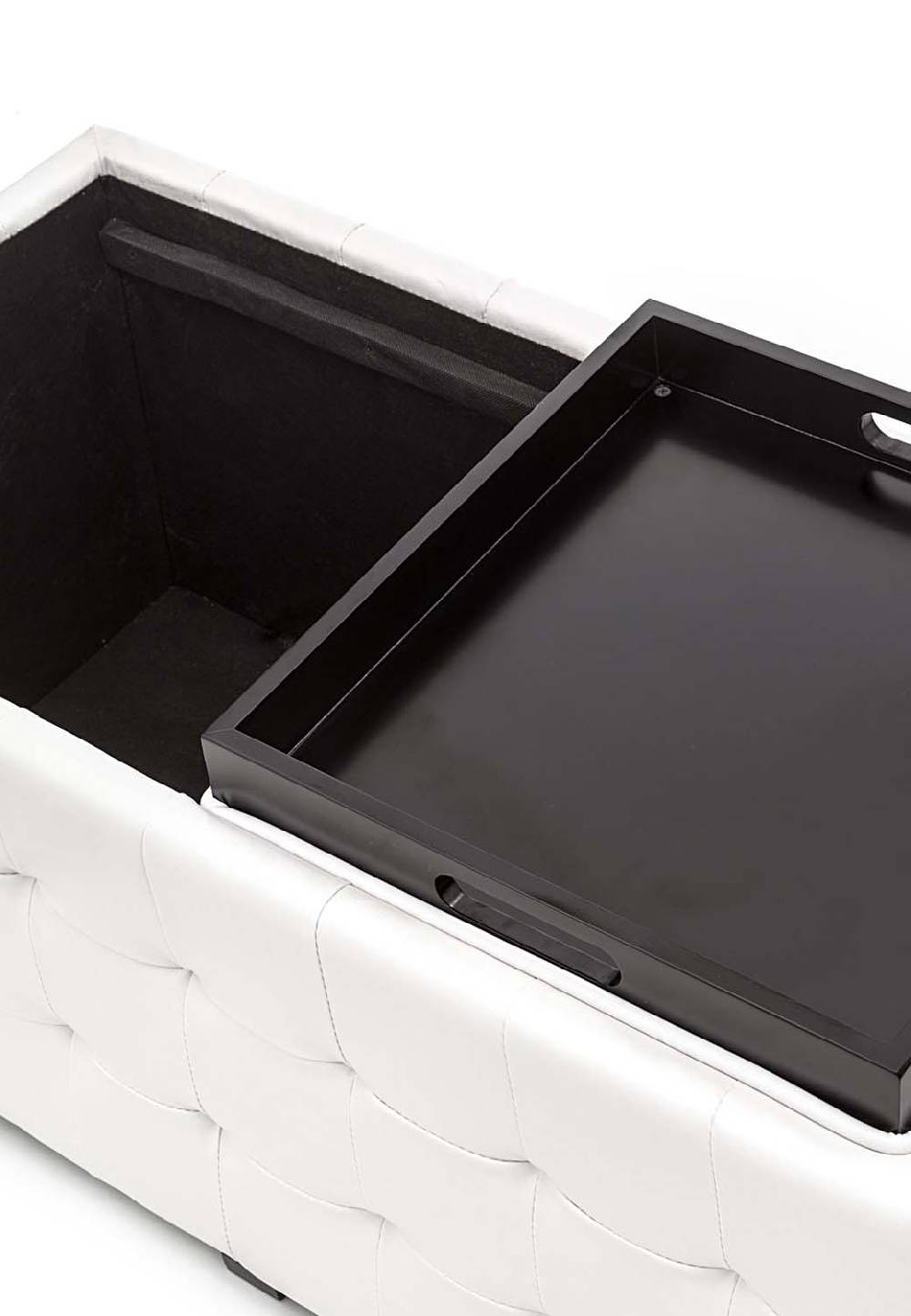 Oresteluchetta doppio pouf poggiapiedi LOWELL WHITE Promozione Limitata