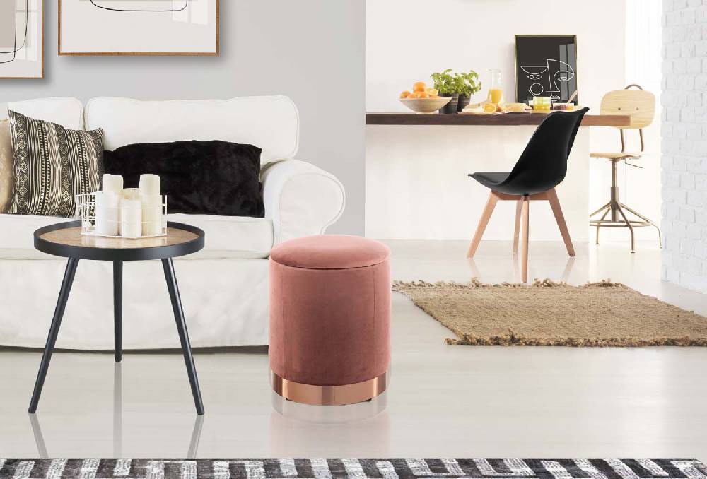 Oresteluchetta Pouf imbottito contenitore OHIO PINK Affare Del Giorno