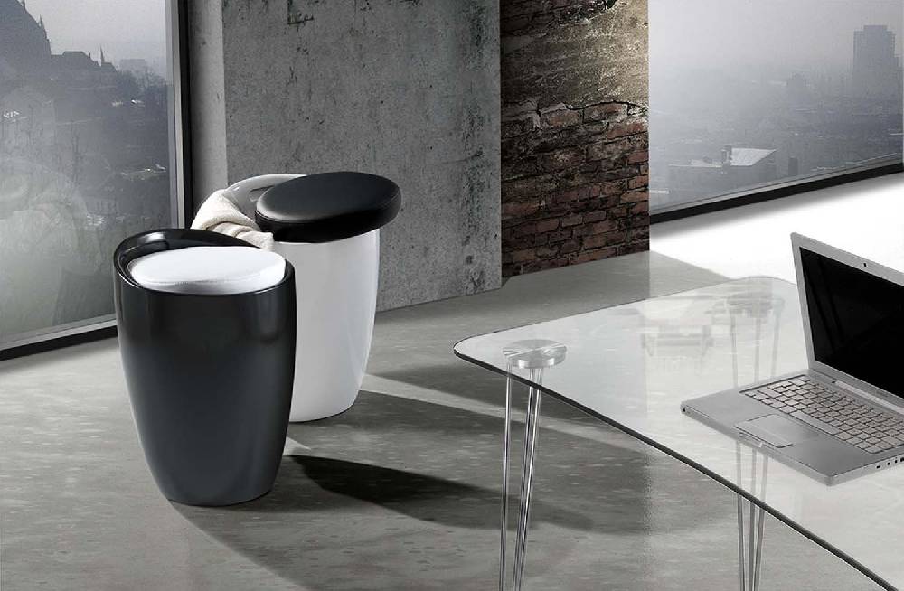 Oresteluchetta pouf/contenitore MONO BLACK Prezzo Ridotto