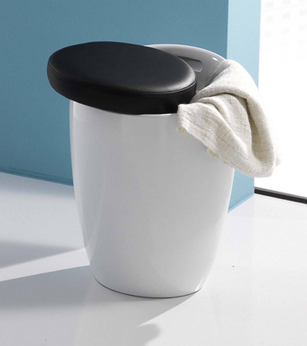 Oresteluchetta pouf/contenitore MONO WHITE Sottocosto
