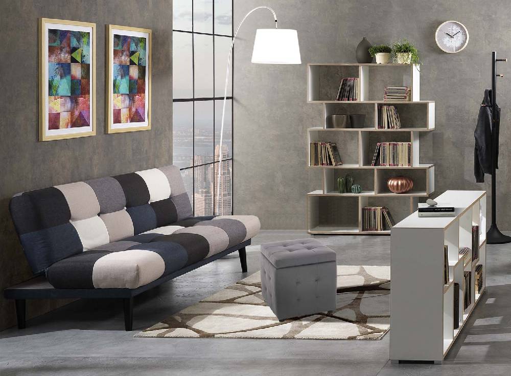 Oresteluchetta Pouf contenitore KILLEEN DARK GREY Offerta