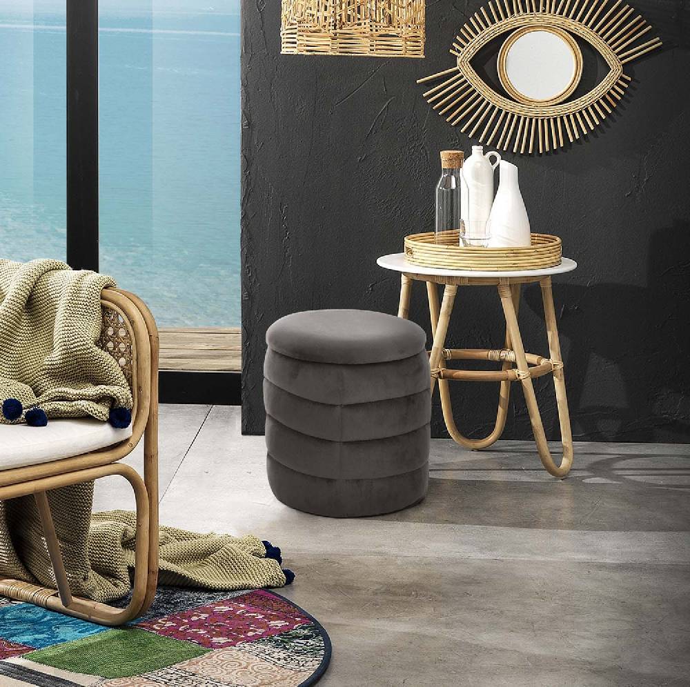 Oresteluchetta Pouf imbottito contenitore BURLEY GREY 2025