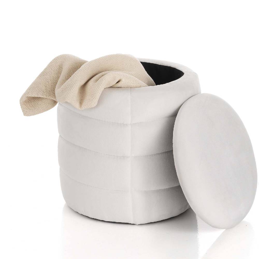Oresteluchetta Pouf imbottito contenitore BURLEY WHITE In Linea