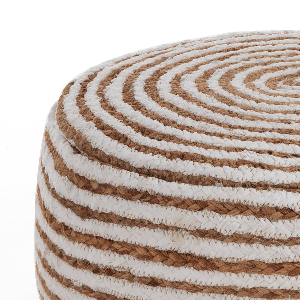 Oresteluchetta Pouf juta ROUND WHITE Soddisfazione Garantita