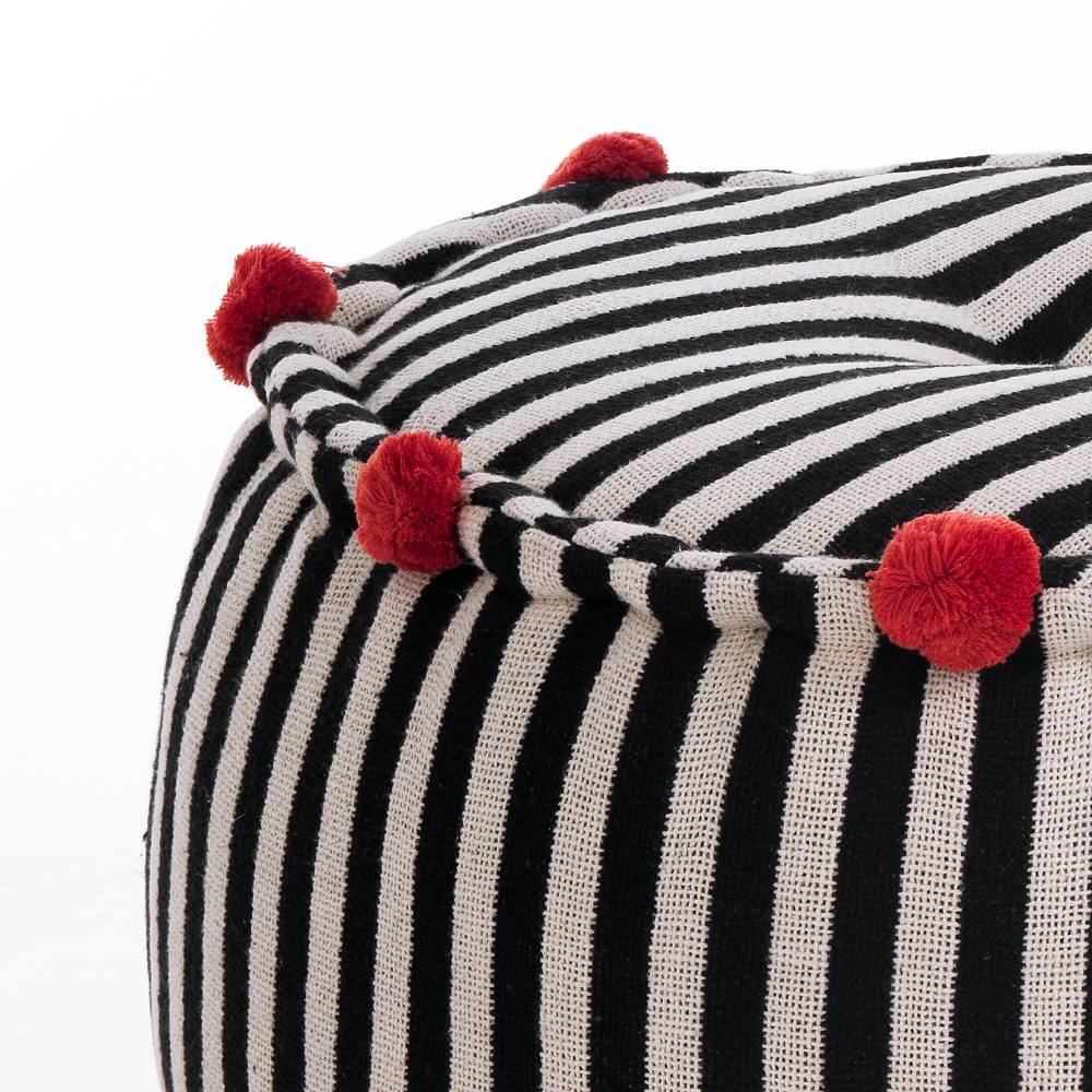 Oresteluchetta Pouf rotondo STRIPE-B CORAL Consegna Veloce