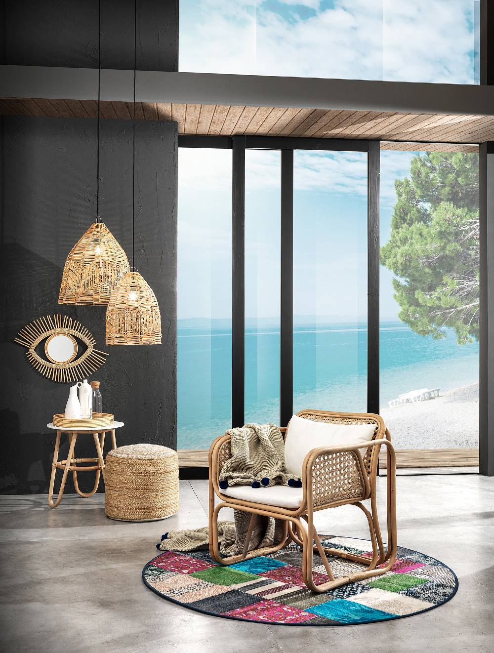 Oresteluchetta Pouf juta LACE Affare Del Giorno