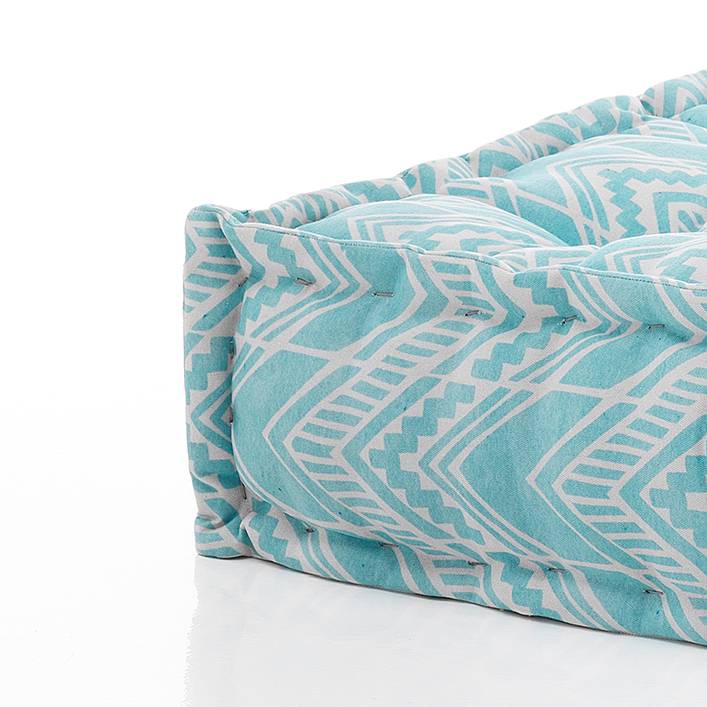 Oresteluchetta Pouf quadrato OUTDOOR IKAT MINT Prezzo basso