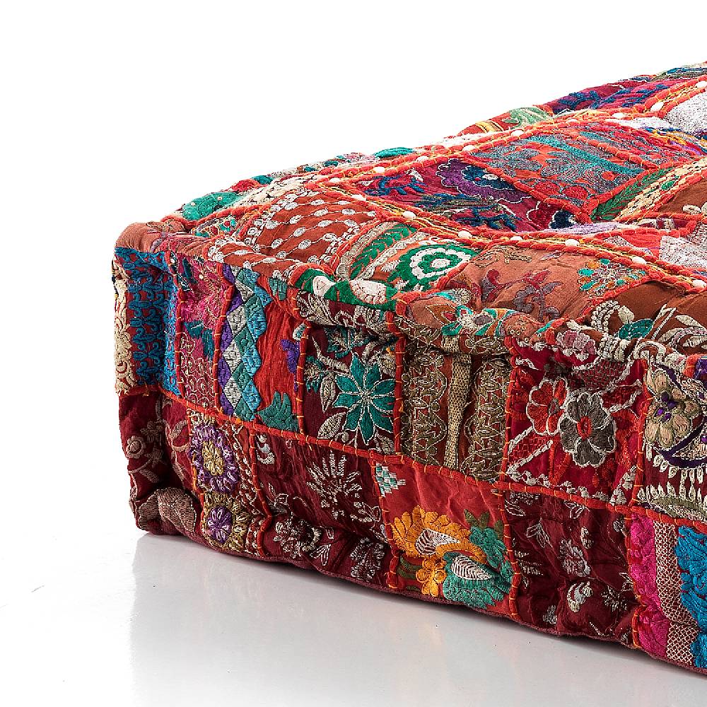 Oresteluchetta Pouf rettangolare YANTRA RED PATCHWORK Saldi