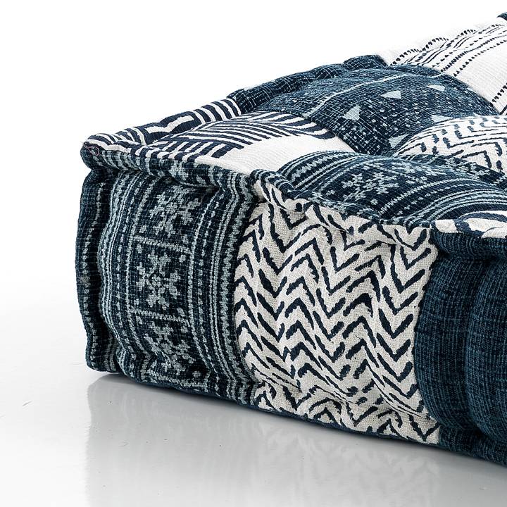 Oresteluchetta Pouf quadrato YANTRA WHITE/BLUE Moda