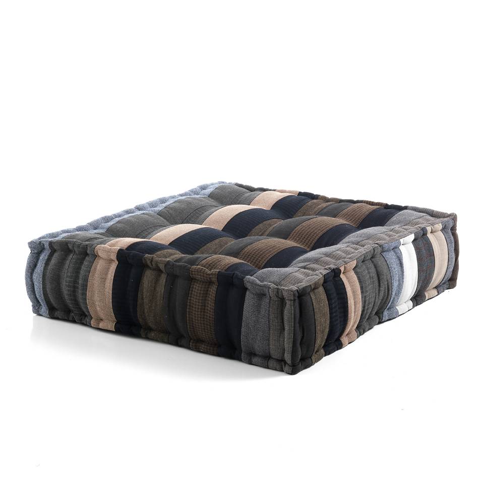Oresteluchetta Pouf quadrato YANTRA STRIPES
