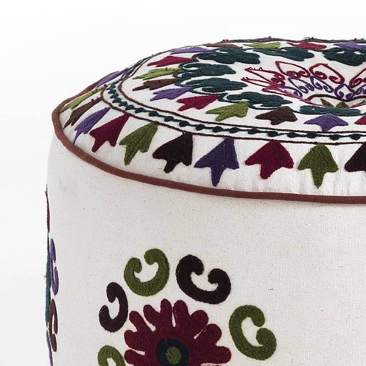 Oresteluchetta Pouf rotondo YANTRA WHITE Qualità Garantita
