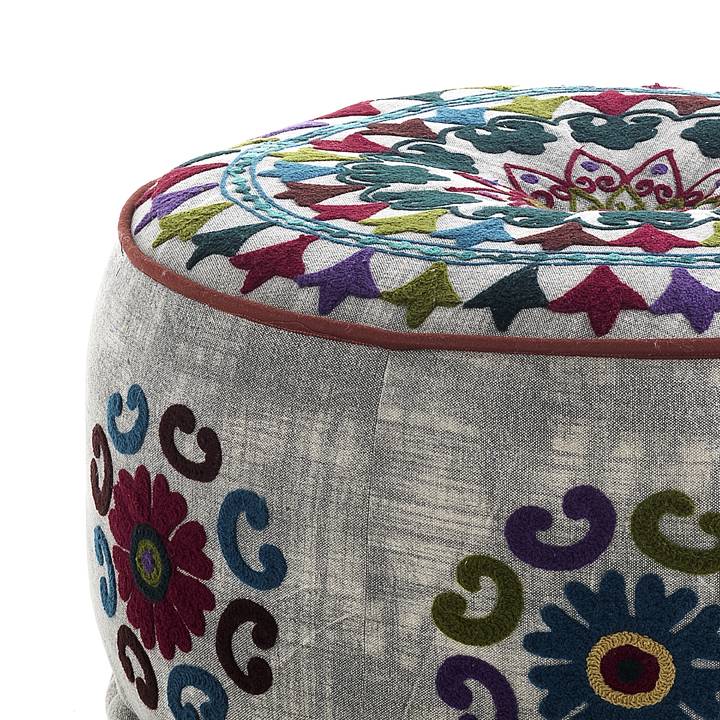 Oresteluchetta Pouf rotondo YANTRA LIGHT GREY Negozi Online