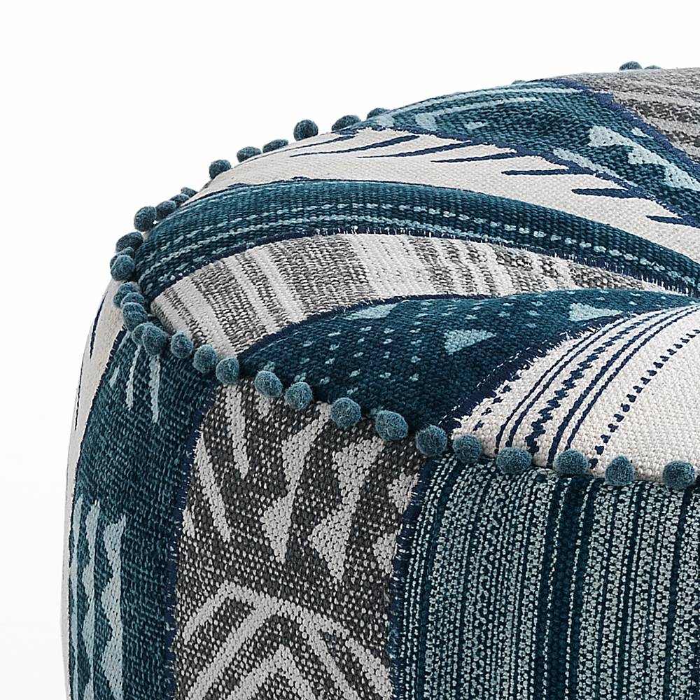 Oresteluchetta Pouf rotondo YANTRA BLUE PATCH Shopping Online