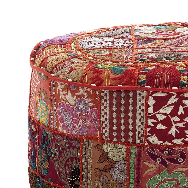 Oresteluchetta Pouf rotondo YANTRA RED PATCH Sottocosto