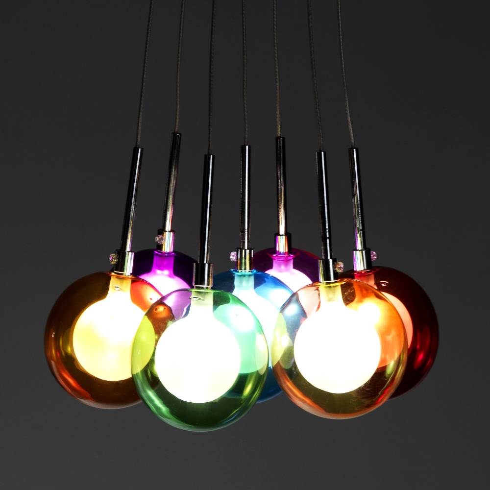 Oresteluchetta LAMPADARIO 7 LUCI RAINBOW COLORS In Vendita
