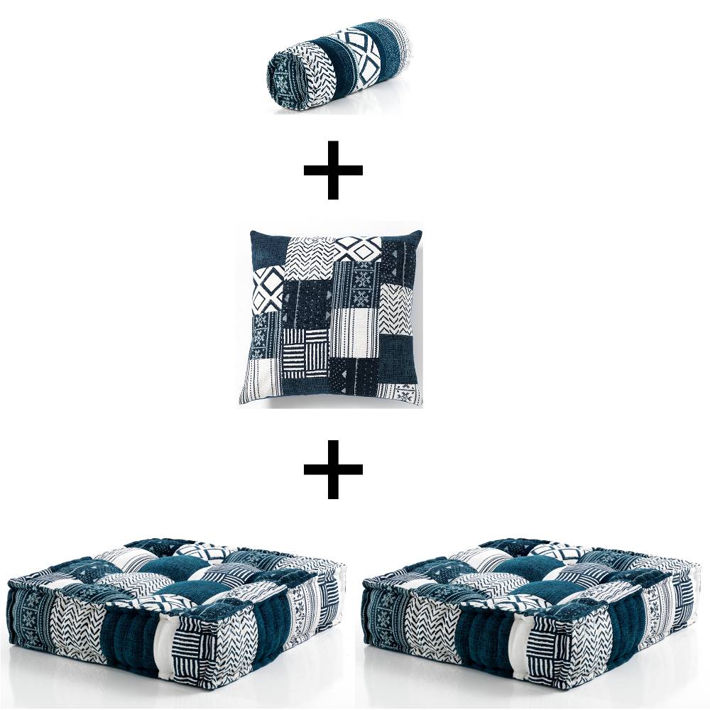 Oresteluchetta Divano 2 posti WHITE/BLUE ISY Composizione 79 Qualità Garantita